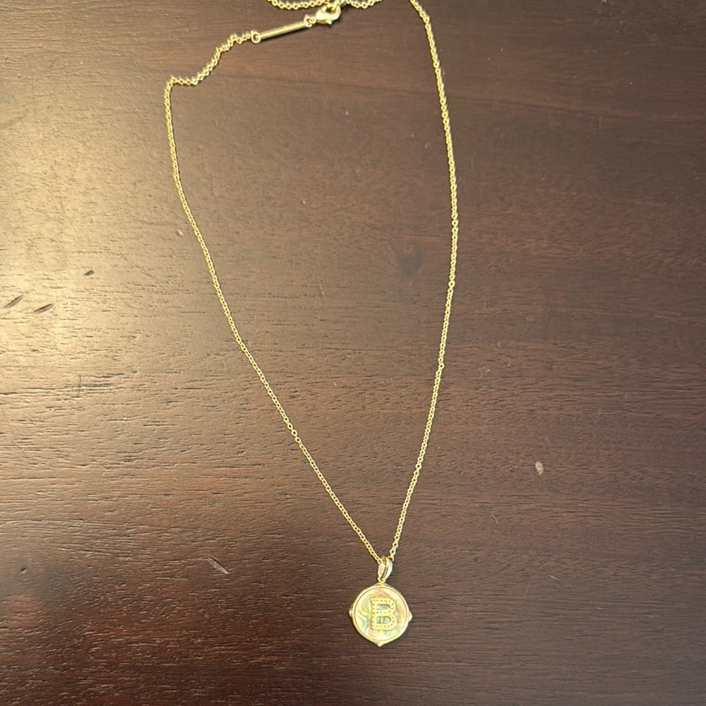 Kendra Scott Gold Pendant “B” Necklace